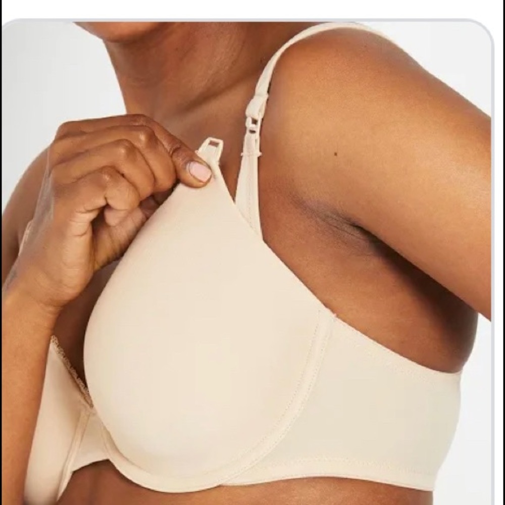 Motherhood tan maternity and nursing bra, size 34DDD